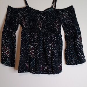 Torrid Black Floral Off-Shoulder Blouse